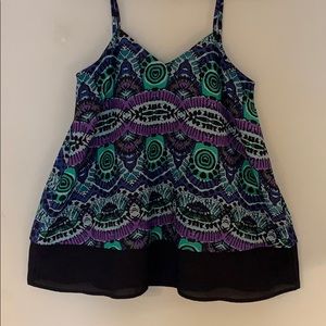 Multi Colored Sleeveless Blouse